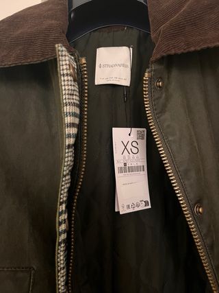 Chaqueta tipo Barbour Verde Talla XS