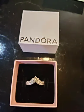 Anillo Pandora Tiara Brillante Plata