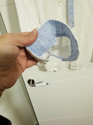 Camisa Zara Hombre L Blanca Slim Fit