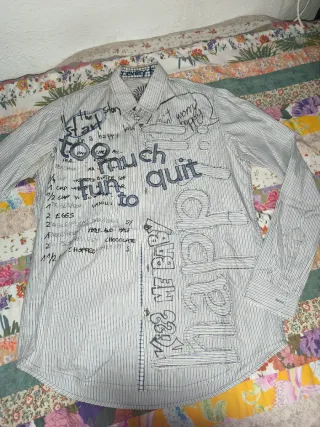 Camisa Desigual Rayas y Estampado