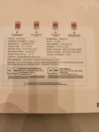 #Nuevo Marco de Fotos Digital WiFi 10.1