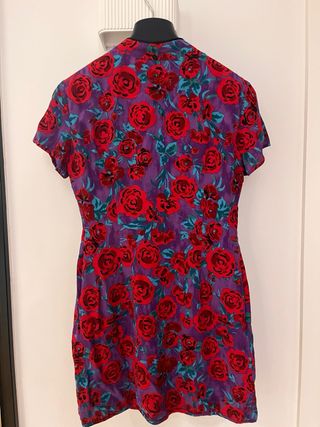 Vestido tipo japonés corto floral Zara talla S