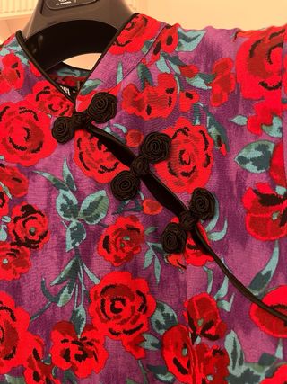 Vestido tipo japonés corto floral Zara talla S