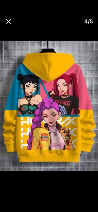 Sudadera K-Pop con Diseño de Chicas Anime