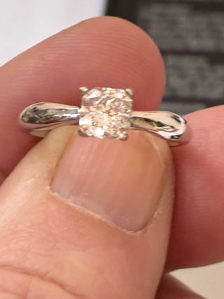 Anillo Oro 18k Diamante Natural 1.00 Ct:VVS2/F