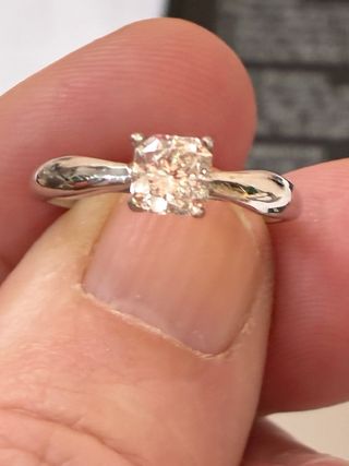 Anillo Oro 18k Diamante Natural 1.00 Ct:VVS2/F