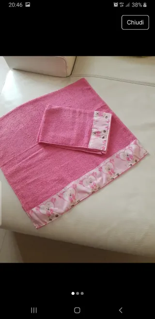 Set asciugamani bimba con orsetti