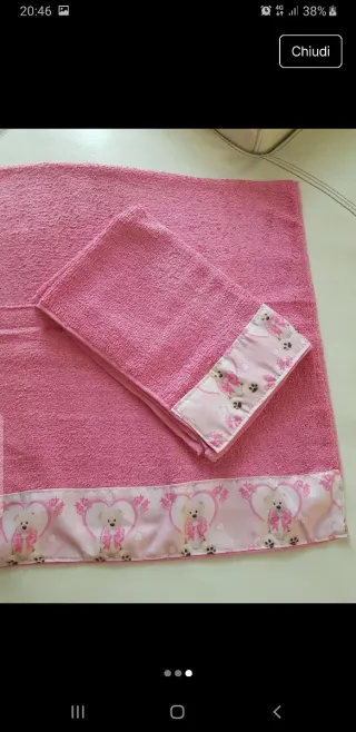 Set asciugamani bimba con orsetti