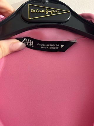 Vestido Zara satinado rosa