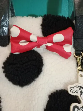 Borsa Loungefly Minnie Pois Nera Bianca