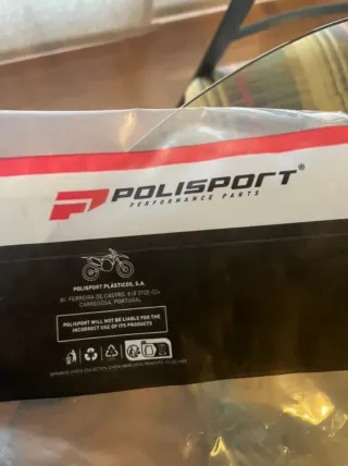 Careta Plana Polisport Yamaha YZ Blanca