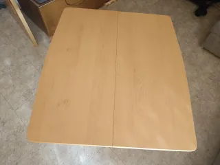 Mesa de cocina madera y metal 39'5cm79cm abierta