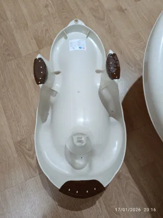 Bañera bebé con asiento y cambiador