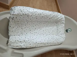 Bañera bebé con asiento y cambiador