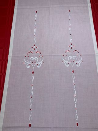 2 Tende a Vetro Ricamate 160x57