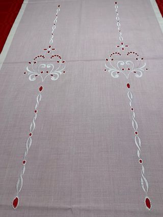 2 Tende a Vetro Ricamate 160x57