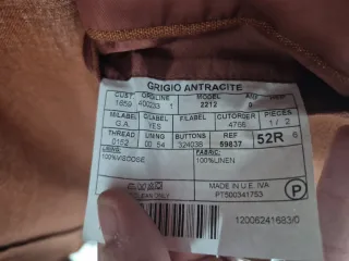 Chaqueta Lino Hombre Marrón Naranja