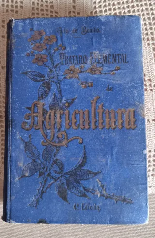 Libro antiguo. Tratado Elemental de Agricultura.