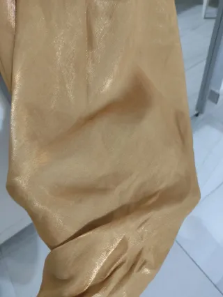 Vestido largo gala dorado