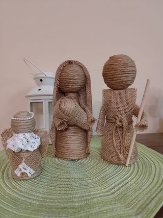 Belén artesanal de cuerda