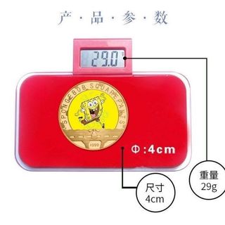 5 MONEDAS DE COLECCIÓN SPONGEBOB 1999