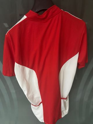 Maglia ciclismo Btwin bianca e rossa L