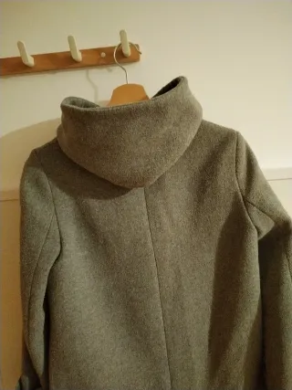 Abrigo paño gris ZARA talla XS