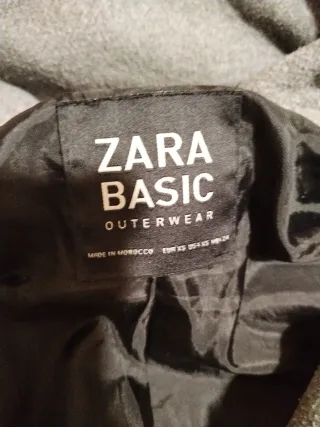 Abrigo paño gris ZARA talla XS