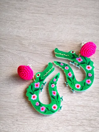 Pendientes Cocodrilo