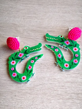 Pendientes Cocodrilo
