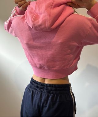 Sudadera Adidas Crop Top Rosa XXS