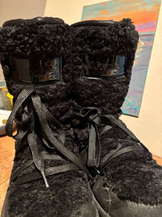 Botas negras de descanso