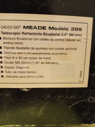 Telescopio Otero Meade 395