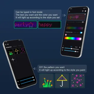 Cortina Luces LED Dibujos