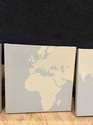3 Cuadros Decorativos Mapa Mundial Ikea