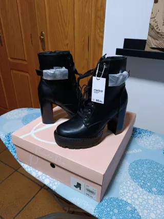 Botines negros tacón sin estrenar T37