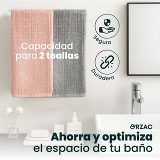 Toallero Barra Redonda Adhesivo Inoxidable