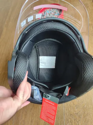 Casco Moto Jet Talla L Rosa Unisex