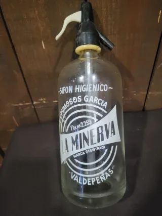 Sifón antiguo La Minerva Valdepeñas