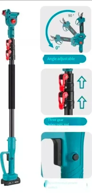 Kit Potatura 3 in 1 Motosega Cesoia Asta Telescopi