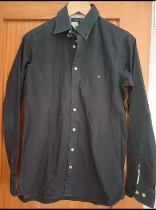 Camisa Tommy Hilfiger Stretch Azul Masculina