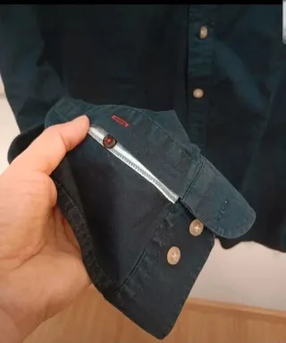 Camisa Tommy Hilfiger Stretch Azul Masculina