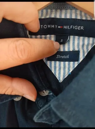 Camisa Tommy Hilfiger Stretch Azul Masculina