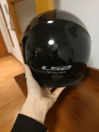 Casco Moto LS2 Strobe Talla M Negro + Cardo
