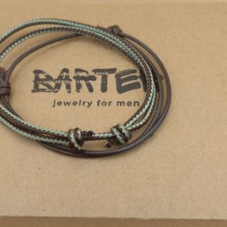Braccialetti Barter mod 305 verdeacqua e marrone