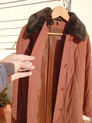 Chaquetón marrón mujer