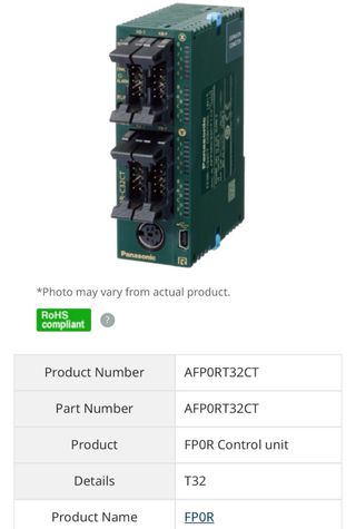 PLC FP0R T32 Panasonic + Web Server + Fuente