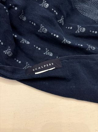 Bufanda de Scalpers azul con calaveras