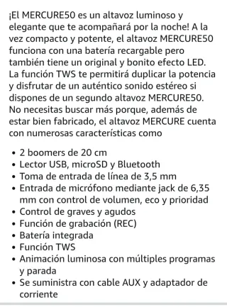 Altavoz Portátil 500W