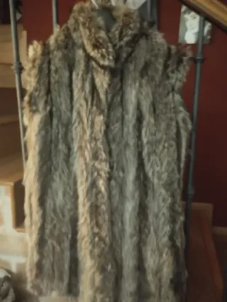 Chaleco de piel auténtica de marmota